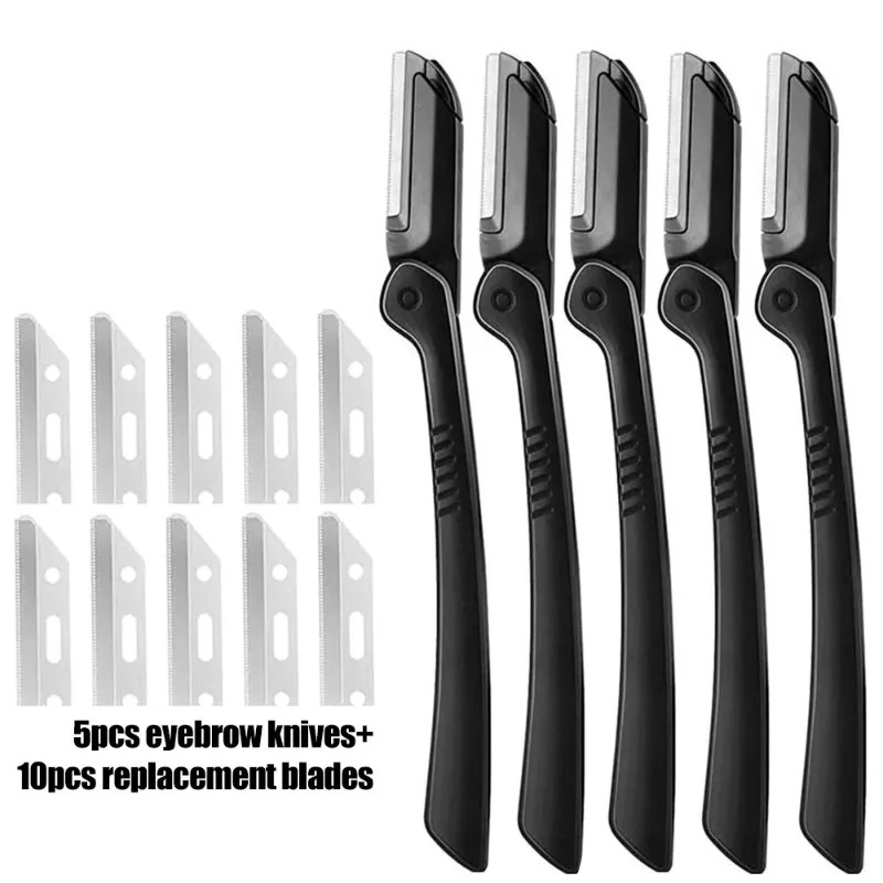 Men'S Grooming Eyebrow Shape - Professionelles Augenbrauen-Pflegeset – Edelstahl-Kamm, Schere &