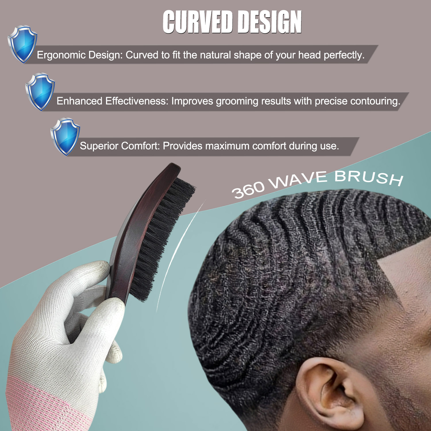 Gracemen 360 Wellenbürste mit  – Men'S Grooming Hair Bewertung und Preis